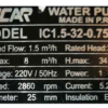 جدول مشخصات پمپ کفکش مدل IC1.5-32-75F