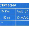 جدول مشخصات پمپ آب ورما مدل DCTP40-24v